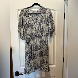 Rewind Purple and White Floral Midi Dress. XXL